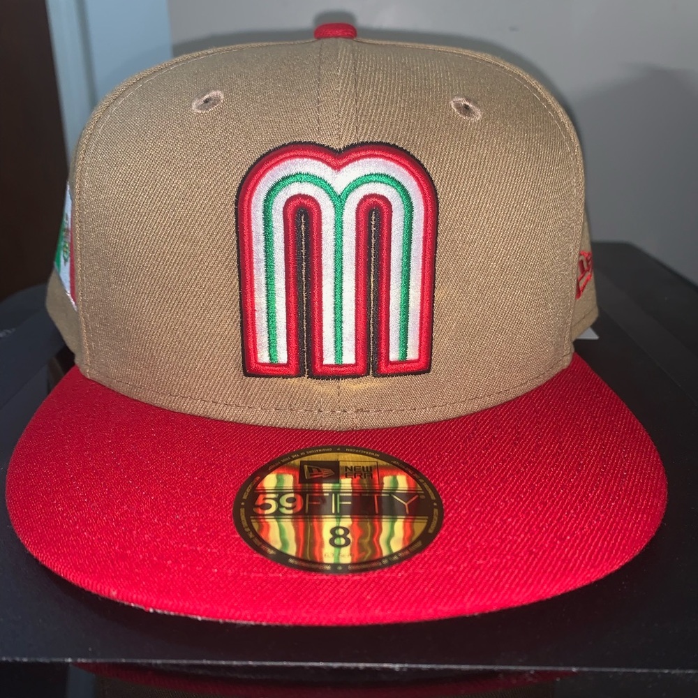 World Baseball Classic Mexico khaki baseball hat 2023 new era lids exclusive